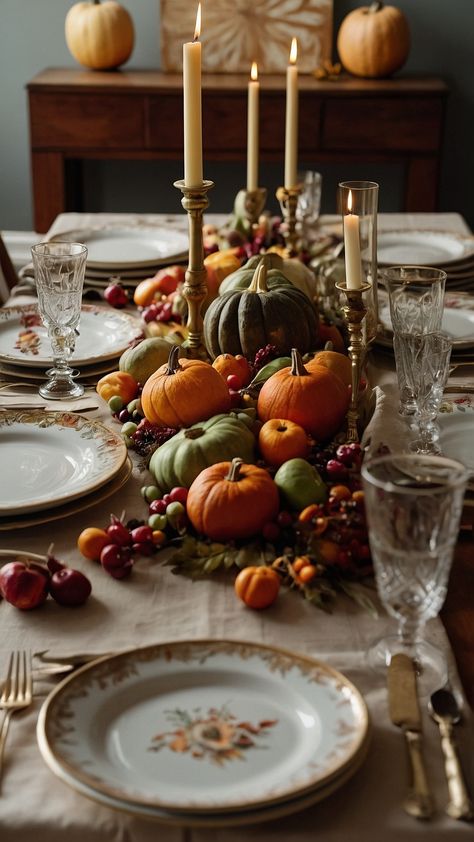 Create a stunning Thanksgiving tablescape with simple elegant moody modern vintage natural elements and rustic elegant white round table ideas Bring your table to life with food rustic ideas and elegant white round table arrangements for a memorable and stylish holiday gathering Centerpieces Thanksgiving Table, Thanks Giving Tablescape, Natural Thanksgiving Tablescapes, Vintage Thanksgiving Aesthetic, Vintage Thanksgiving Tablescapes, Moody Modern Vintage, Round Table Arrangements, Round Table Ideas, Thanksgiving Tablescapes Ideas