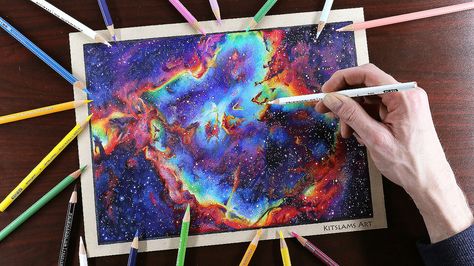 Nebula Drawing, Pencil Color Drawing, Heart Nebula, Nebula Jars, Nebula Marvel, Nebula Tattoo, Nebula Painting, Nebula Wallpaper, Space Drawing