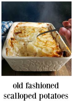 Old Fashion Scalloped Potatoes, Ruth Chris Scalloped Potatoes, Classic Scalloped Potatoes, Scalloped Potatoes No Flour, Homemade Scalloped Potatoes Easy, Old Fashioned Scalloped Potatoes, Scallop Potatoes, Homemade Scalloped Potatoes, Potato Side Dishes Easy