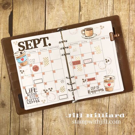 September Planner: Let’s Have Coffee September Planner Ideas, September Planner Layout, September Happy Planner Layout, Happy Planner Fall Layout Ideas, Fall Planner Layout, September Bullet Journal Theme, September Bullet Journal Calendar, September Planner, September Bullet Journal Weekly Spread