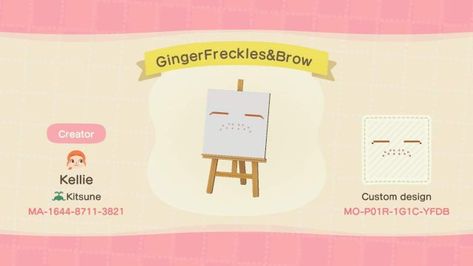 Brows and freckles ❤️ - AnimalCrossingQRCodes Acnh Brows And Freckles, Acnh Brows, Animal Crossing Design Codes, Eyebrows Design, Qr Code Art, Acnh Tips, Acnh Idea, Animal Crossing Design, Acnh Fashion