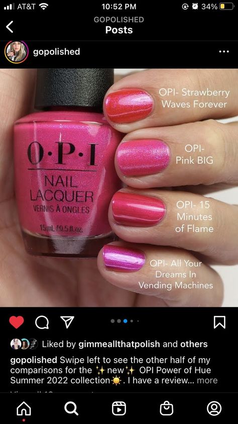 Pink Nails Opi, Pink Gel Polish, Opi Pink, Opi Nail Colors, Howard Johnson's, Nails Opi, Pink Gel, Nail Stuff, Nail Colours