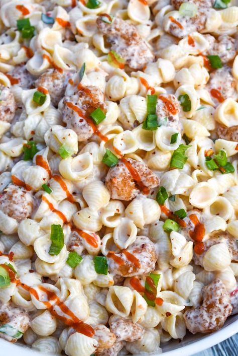 Cajun Shrimp Pasta Salad, Sweet Chili Pasta Salad, Bang Bang Shrimp Salad, Shrimp Pasta Salad Recipes, Zesty Pasta Salad, Bang Bang Shrimp Pasta, Shrimp Pasta Salad, Popcorn Shrimp, Salad Recipes Healthy Easy