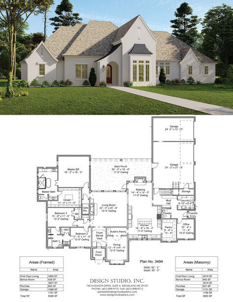 French country or modern tudor Modern French Chateau Floor Plans, French Chateau Floor Plans, Modern French Country House Plans, Chateau Floor Plans, 1 Storey House, French Country Floor Plans, Modern French Chateau, Country Floor Plans, Modern Tudor