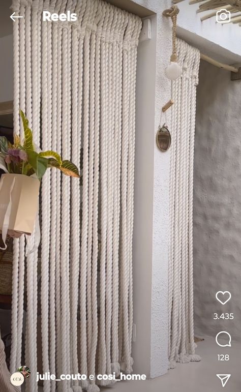 Outside Curtains, Burgundy Bedroom, Rope Curtain, Wall Macrame, Driftwood Wall Art, Macrame Wall Hanging Diy, Patio Wall, Dressing Area, Wall Hanging Diy