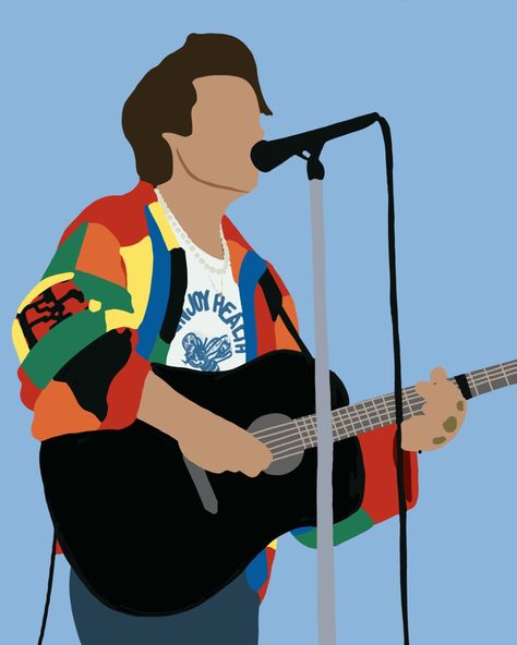 Harry Styles Canvas Painting, Harry Styles Illustration, Harry Styles Cardigan, Harry Styles Drawing, Harry Styles Poster, Frog Drawing, Cute Canvas Paintings, Drawing Clipart, Canvas Painting Landscape