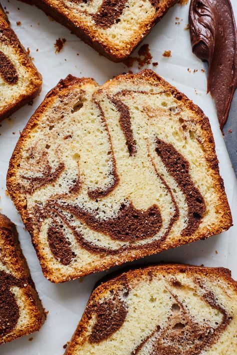 Marble Cake | Olive & Mango Pound Cake Loaf, Cheesecake Photography, Marble Pound Cake, Marble Cake Recipe, Vanilla Pound Cake, Cake Loaf, Marble Cake Recipes, Pound Cake Recipe, Chocolate Bread