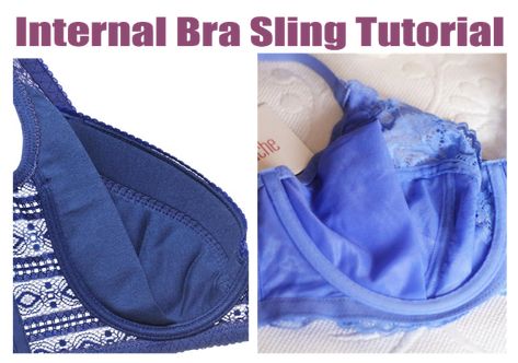 Tutorial - How to Create and Insert a Bra Sling — LilypaDesigns Wireless Bra Pattern, Bra Sewing Tutorial, Pola Bra, Diy Laine, Sewing Swimwear, Sewing Bras, Bra Sewing Pattern, Diy Bra, Bra Sewing