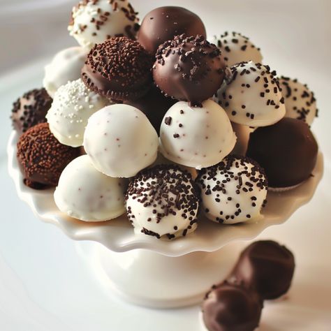 Wedding Truffles, Easy Oreo Truffles, Dessert Balls, Cream Cheese Oreo, Oreo Truffles Recipe, Soot Sprite, Truffles Recipe, Oreo Balls, Crushed Oreos