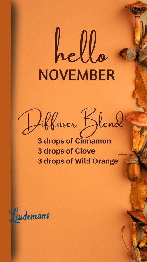 Thanksgiving Diffuser Blends Doterra, Thanksgiving Diffuser Blends, Diffuser Blends Doterra, Doterra Diffuser Blends, Hello November, Diffuser Blend, Wild Orange, Diffuser Blends, Doterra