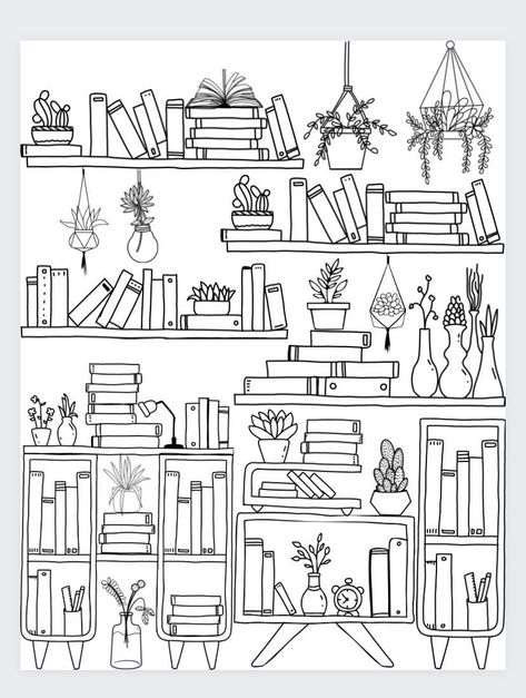 Reading Tracker Coloring Page - Etsy What Are You Reading, Mental Health Coloring Pages Printable, Coloring Pages Bookmarks, Bookshelf Coloring Page, Bookshelf Reading Tracker, Bookish Coloring Pages, Stuff To Print Out, Harry Potter Colouring Pages, Books Read Tracker