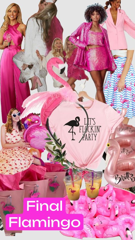 Final Flamingle Bachelorette, Final Flamingle, Flamingle Bachelorette, Flamingo Bachelorette Party, Bachelorette Vegas, Flamingo Bachelorette, Hens Party Themes, Flamingo Theme, Vegas Bachelorette