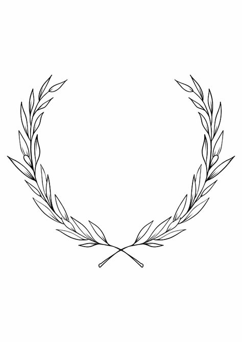 Patch Work Tattoo, Laurel Wreath Tattoo, Greek Crown, Wreath Tattoo, Greek Tattoos, Crown Tattoo, Cute Tattoos For Women, Small Tattoos For Guys, Pattern Embroidery