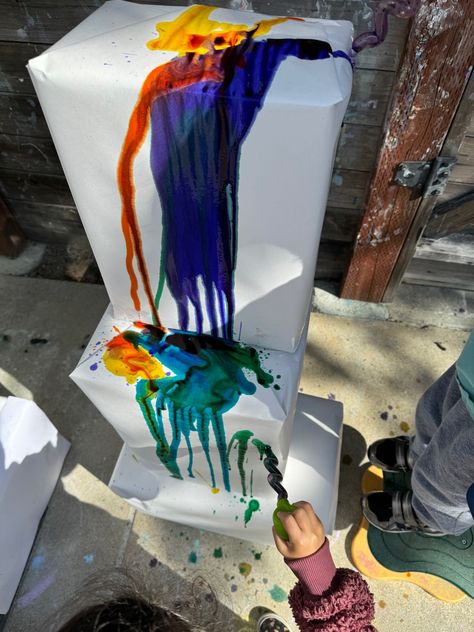 Gravity Drip Painting Gravity Painting, Art And Math, Engineering Art, Steam Science, Art And Science, Drip Painting, Butcher Paper, Critical Thinking Skills, Science Technology