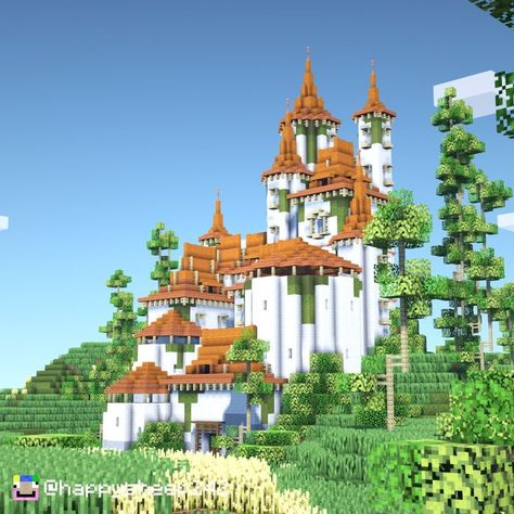 Made a YouTube tutorial on how to build this lovely little castle =) Enjoy! Overgrown Castle Minecraft, Minecraft Solarpunk, Overgrown Minecraft, Overgrown Castle, Castle Core, Castle In Minecraft, Minecraft Medieval Castle, Build Minecraft, Minecraft City Buildings