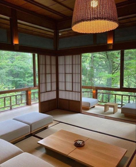 Japan Living Room, Japanese Home Design, Japanese Tea House, Japanese Style House, Traditional Japanese House, Japan Home, Japanese Home Decor, Japanese Interior, Minimalist Interior Design