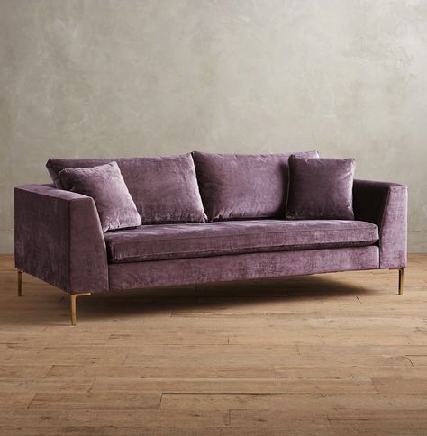 Crushed Velvet Sofa, Pink Velvet Sofa, Sofa Cream, Sofa Pictures, Small Sectional Sofa, Purple Sofa, Scandinavian Style Home, Sofa Inspiration, Sectional Sofa With Recliner