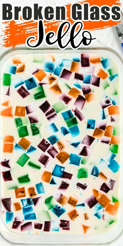 Leftover Jello Ideas, Stained Glass Jello, Broken Glass Jello, Glass Jello, Finger Jello, Jello Recipe, Tasty Sweets, Jello Dessert, Jello Salads