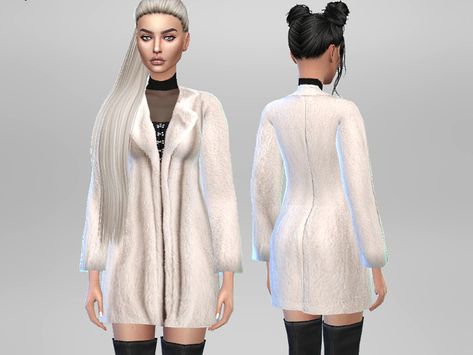 Puresim's Winter Coat Cc Winter Clothes, Sims 4 Cc Winter Clothes, Winter Clothes Men, Embroidered Denim Dress, Camouflage Dress, Winter Fur Coats, Boho Crop Tops, Clothes Men, Outfit Collage