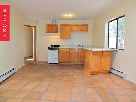 You would have never guessed this kitchen was a foreclosure! Honey Cabinets, Kitchen Makeovers, New Kitchen Cabinets, Furniture Placement, Laminate Countertops, Simple Furniture, Kitchen Floor Tile, Kitchen Remodeling Projects, Better Days