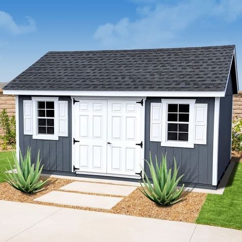 Fairmont Double Door 10x18 Unpainted Wood Shed Kit - Bed Bath & Beyond - 26891152 Wood Shed Kits, Backyard Storage Sheds, Backyard Storage, Shed Kits, Storage Sheds, Wood Shed, Outdoor Store, Double Door, Shed Storage