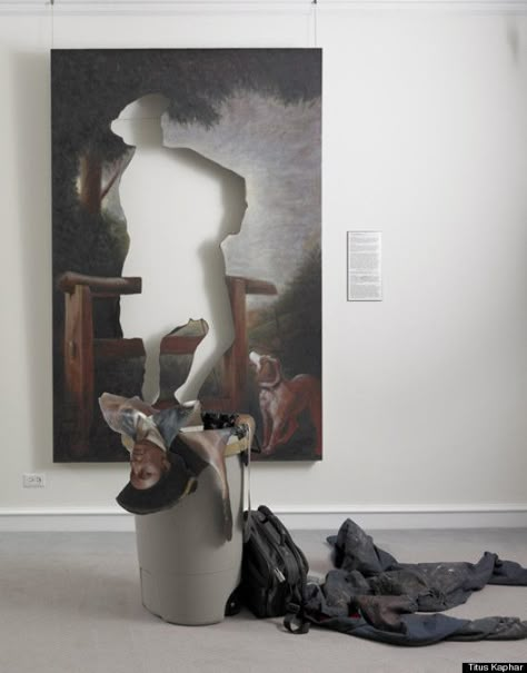 Art Coming Out Of Frame, Artist With Artwork, Art That Tells A Story, Absence Art, Canvas Jumpsuit, Titus Kaphar, Tax Collector, Contemporary Canvas Art, Art Stories