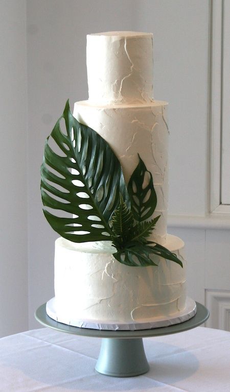 Small Modern Wedding, Minimal Wedding Cake, Wedding Cakes Modern, Modern Wedding Cakes, Cake Styling, Styling 101, Tropical Wedding Cake, Wedding Cake Pearls, Tropical Wedding Theme