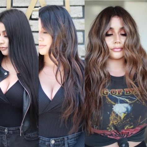 Going Lighter From Dark Hair Process, Box Dye To Balayage, Black Hair Dye Removal, Color Correction Hair Black Box Dye, Box Dye Color Correction, Remove Box Dye From Hair, How To Remove Box Dye From Hair, Igk Hair Dye, Black Box Dye Color Correction