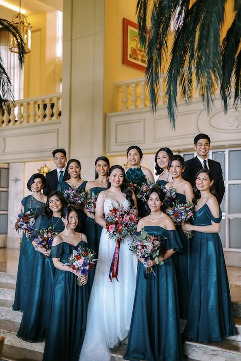 Royal Colors Bold Statement | Philippines Wedding Blog Philippines Wedding, Royal Colors, Event Tent, Civil Wedding, Ceremony Venue, Church Wedding, Blue Leaves, Wedding Coordinator, Event Styling