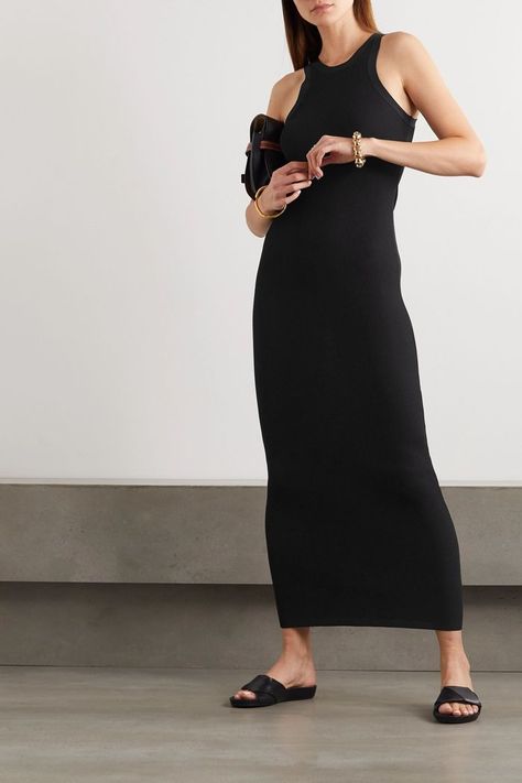 11 Fashion Editor-Approved Fall Wardrobe Essentials | Who What Wear UK Ribbed Dress Outfit, Minimalist Dress, Atp Atelier, Laura Lombardi, Capsule Wardrobe Essentials, Fall Wardrobe Essentials, Designer Maxi Dress, Ribbed Maxi Dress, Jennifer Behr