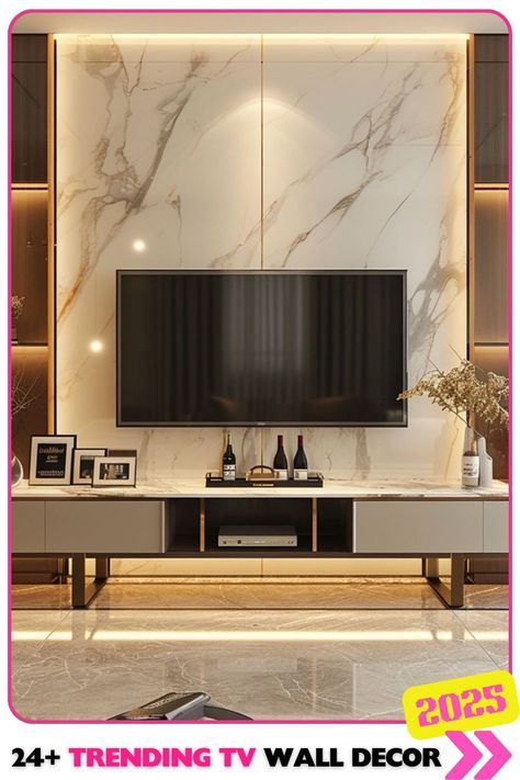 TV wall with floating shelves and hidden lighting. This layout offers functional storage with a stylish look, perfect for displaying decor while creating a warm, inviting living room atmosphere. Tv Wall With Floating Shelves, Wall With Floating Shelves, Tv Wall Decor Ideas, Inviting Living Room, Hidden Lighting, Dark Panels, Modern Tv Wall, Tv Wall Decor, Tv Wall Design