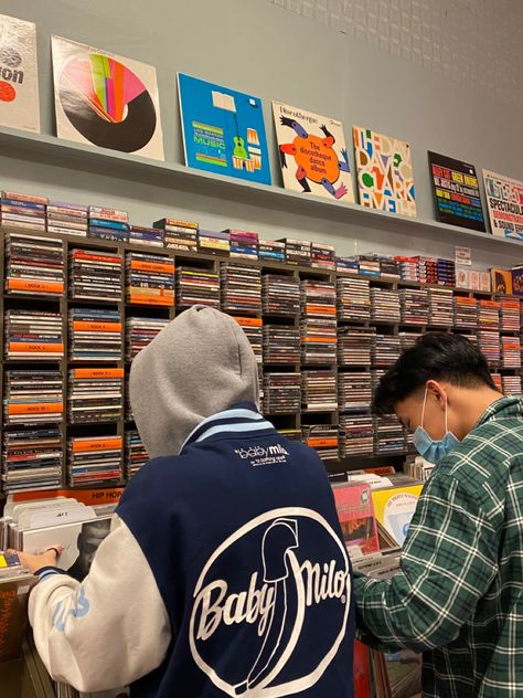 Outfit Mens Aesthetic, Varsity Jacket Outfit Mens, Varsity Aesthetic, Aesthetic Vinyl, Myung Jaehyun, Varsity Jacket Outfit, Mens Aesthetic, Vinyl Record Display, Vinyl Record Store