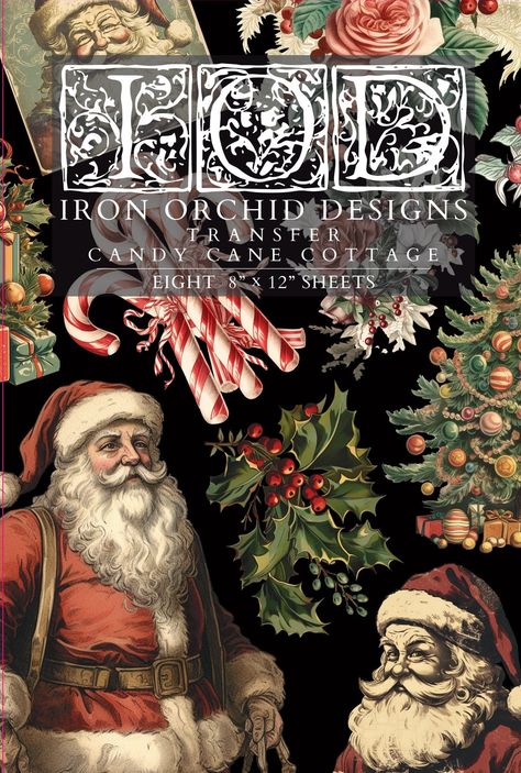 New Product Release: IOD Holiday Collection 2023 Transfers – IOD Public Iod Christmas, Christmas Transfers, Rub On Transfers, Iron Orchid Designs, Milk Paint, Paper Clay, Santa And Reindeer, Image Transfer, Annie Sloan