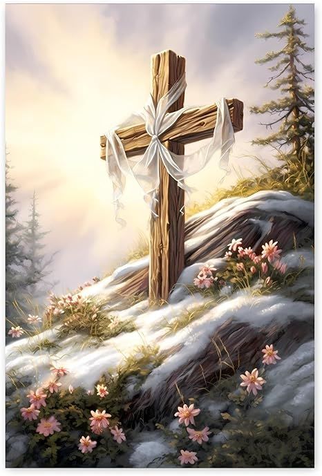 Amazon.com: Chronst Christ DIY Diamond Painting Kit Sunflower Cross 5D Abstract Painting Christianity Gift for Friends Hotel Decoration 24x32 Inch : Arts, Crafts & Sewing Christian Painting Ideas, Christ Painting, Jesus Christ Painting, Cross Paintings, Jesus Art, Diy Diamond Painting, Hotel Decor, Jesus Pictures, Jesus On The Cross