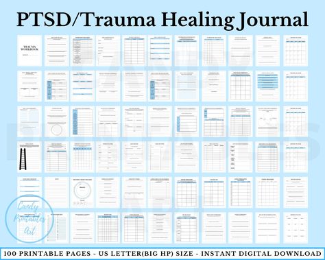 PTSD Worksheets Trauma Processing Journal Prompts ptsd Planner dbt CBT Worksheets For Adults Trauma Therapy Tools Template Symptom Tracker Therapy Binder, Worksheets For Adults, Therapy Journaling, Holistic Therapy, Cbt Worksheets, Symptom Tracker, Life Binder, Journaling Prompts, Health Planner