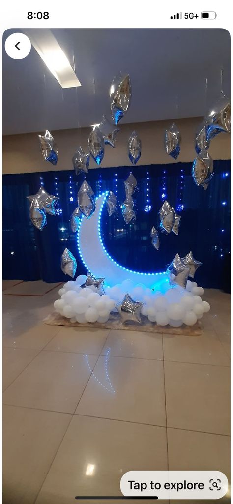 Sun And Moon Quinceanera Theme, Out Of This World Homecoming Theme, Moonlight Theme Party, Sweet 16 Starry Night Theme, Starry Night Prom Decorations, Starry Night Quinceanera, Prom Themes Starry Night, Under The Stars Quinceanera Theme, Under The Stars Party