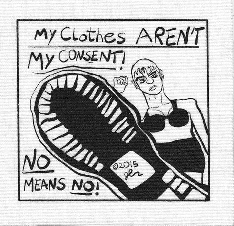 NO means NO Consent Feminism Feminist Riot Grrrl DIY Crust Punk Small Cloth Patch Feminist Punk, Art Punk, Punk Culture, Punk Shirt, Crust Punk, Protest Art, Punk Patches, Arte Punk, Riot Grrrl