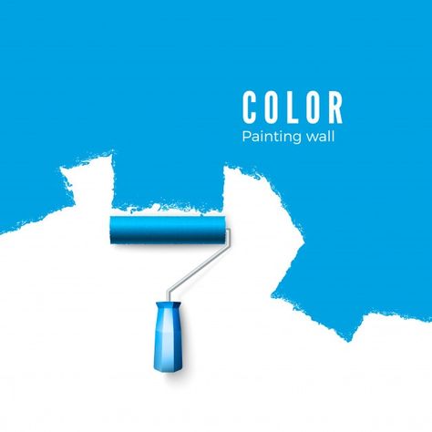 Paint Ads, Wall Paint Brush, Paint Packaging, Roller Painting, Business Exhibition, Sunset Color Palette, Paint Tools, Paint Vector, Paint Texture