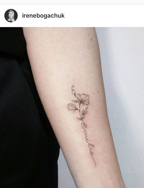 Sweet Pea Tattoo, Tattoo Tiny, Unalome Tattoo, Muster Tattoos, Small Flower Tattoos, Birth Flower Tattoos, Delicate Tattoo, Cute Tattoos For Women, Tattoo Feminina