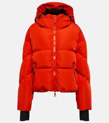 Red Ski Jacket, Snow Skirt, Fiery Red, Duck Down, Ski Wear, Ski Jacket, Red Jacket, Skiing, Zip Pockets