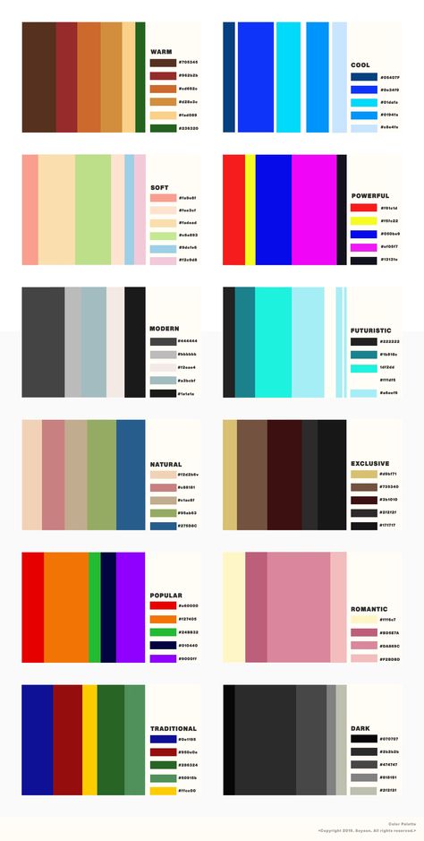 warmcoolsoftpowerfulmodernfuturisticnaturalexclusivepopularromantictraditionaldark Futuristic Colors Palette, Futuristic Pallete Color, Retro Futuristic Color Palette, Exclusive Color Palette, Futuristic Color Scheme, Futuristic Colour Palette, Futuristic Color Palette, Home Decor Color Palettes, Futuristic Color