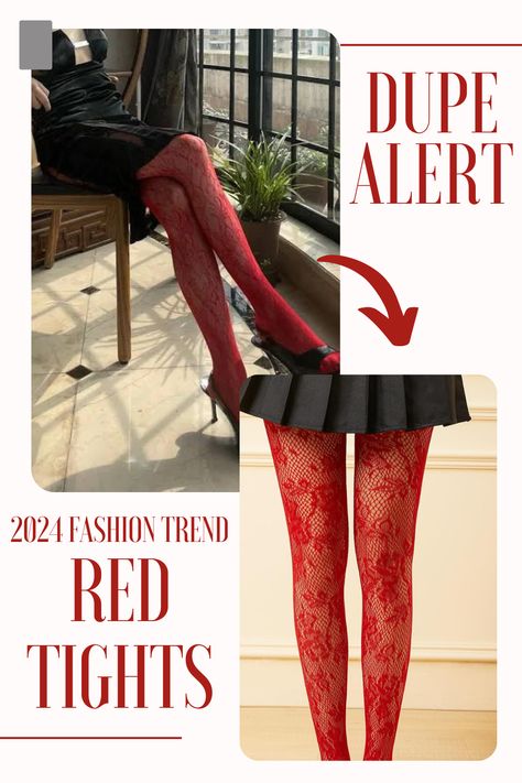 AD - RED FASHION TIGHTS. SHENHE Women's Patterned Fishnet Tights High Waist Pantyhose Floral Stockings AS AN AMAZON ASSOCIATE, I EARN FROM QUALIFYING PURCHASES Tights And Skirt Outfit, Tights And Skirt, Baddie Club Outfits, Pantyhose Outfit, Red Fishnets, Fishnet Tights, Fashion Tights, Black Butterfly, Skirt Outfit