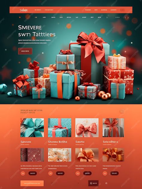 Premium AI Image | Website of Personalized Gift Boxes Layout Web Design Cel Creative Concept Boxes Gift Design Gift Box Website Design, Personalized Gift Boxes, Layout Web, Creative Concept, Gift Design, Website Layout, Online Sale, Online Sales, Gift Boxes