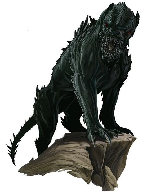 Black Mastiff, Panda Watercolor, Space Opera Art, Creepy Dude, Humanoid Creatures, Dragon Rpg, Mastiff Dogs, Dnd Monsters, Legendary Creature