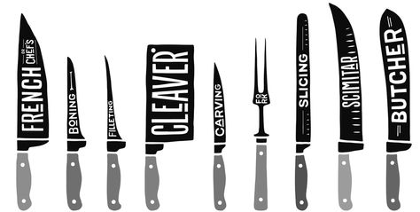 It's time to sharpen your knife skills. Butcher Diagram, Butcher Meat, Fancy Kitchen, Meat Knife, Knife Skill, Meat Shop, Meat Markets, Types Of Knives, Cleaver Knife