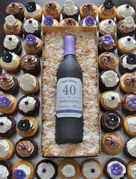 Anne-Renee Wine bottle cake Wine Bottle Cake, Wine Cake, Bottle Cake, Cake Coffee, 40 And Fabulous, 30 Birthday, Fabulous Birthday, Fine Wine, 30th Birthday