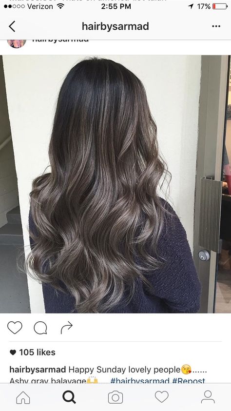 ∗∘∙↝ @uhdextry ↜∙∘∗ Cool Babylights On Dark Hair, Bangs Blue Hair, Ash Brown Hair Balayage, Ash Ombre, Hair Highlights Ideas, Brown Hair Cuts, Highlights Blue, Blue Hair Highlights, Highlights Ideas