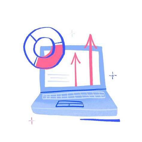 Statistics Illustration, Office Infographic, Vector Line Illustration, Business Clipart, Good Decision, Analytics Dashboard, Business Analytics, Digital Data, Website Images