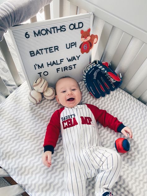 Batter ip 6 month letter board Two Months Letter Board, Half Birthday Family Pictures, Football Milestone Pictures, 6 Months Milestones Pictures, 6 Month Half Birthday Ideas, 6 Month Letter Board Ideas, Half Way To One Baby Pictures Boy, 4 Month Milestones Photo Ideas, 2 Month Milestones Pictures