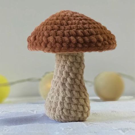 Mushroom Crochet Pattern, Amigurumi Mushroom, Mushroom Crochet, Mouse Crochet, Animal Amigurumi, Stuffed Mushroom, Crochet Animal Amigurumi, Plush Yarn, Crochet Mushroom